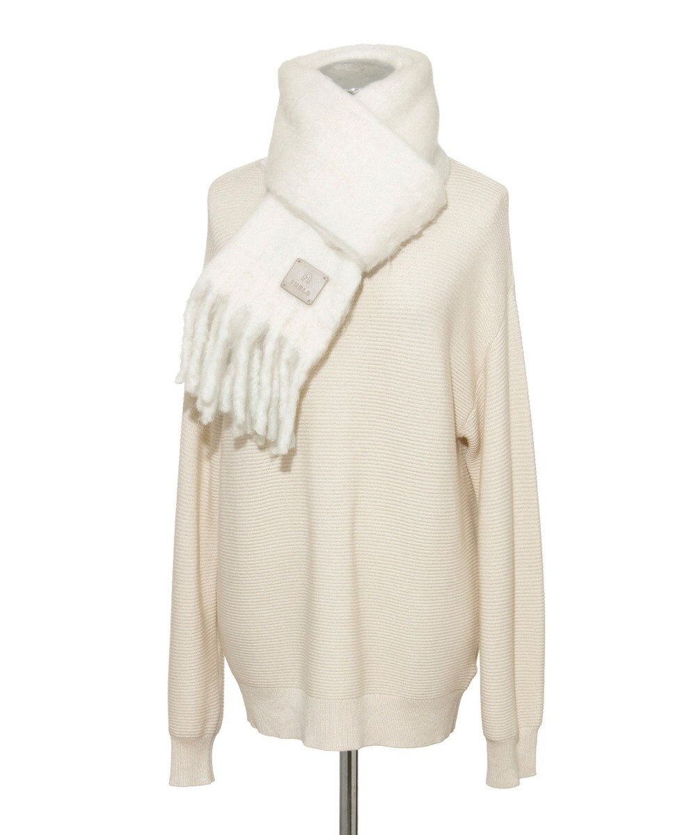 MOONBAT 【WEB限定】FURLA ウール混 ボリューム無地マフラー/幅25cm 