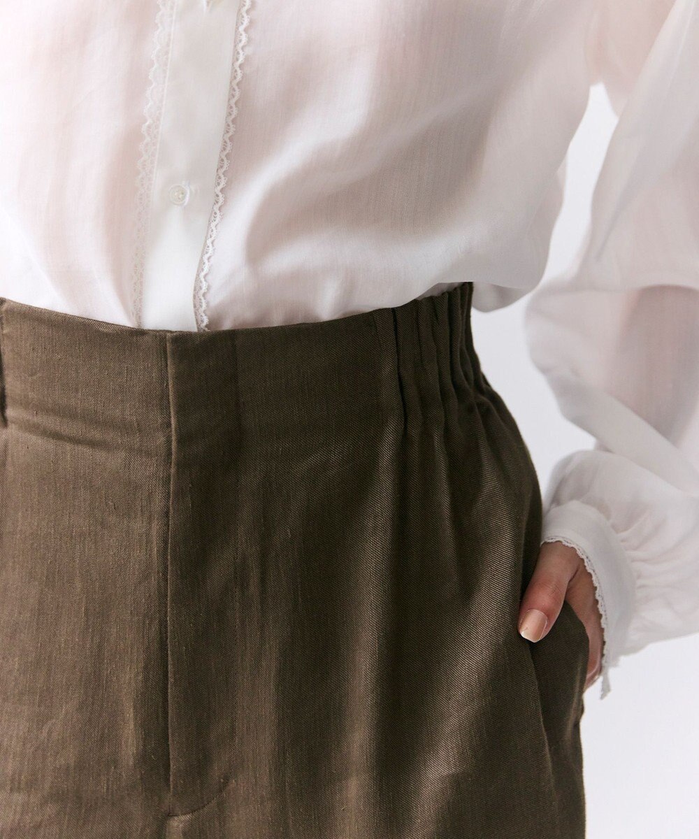 BEIGE， MICA / リネンブレンドイージーワイドパンツ 