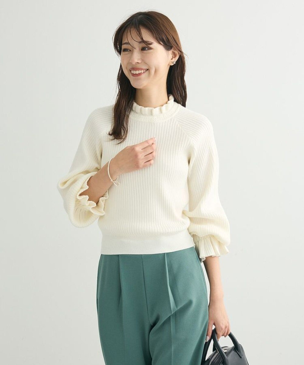 Green Parks ・ｓｗｉｎｇ　ｂｙ　キャンディスリーブリブニット 