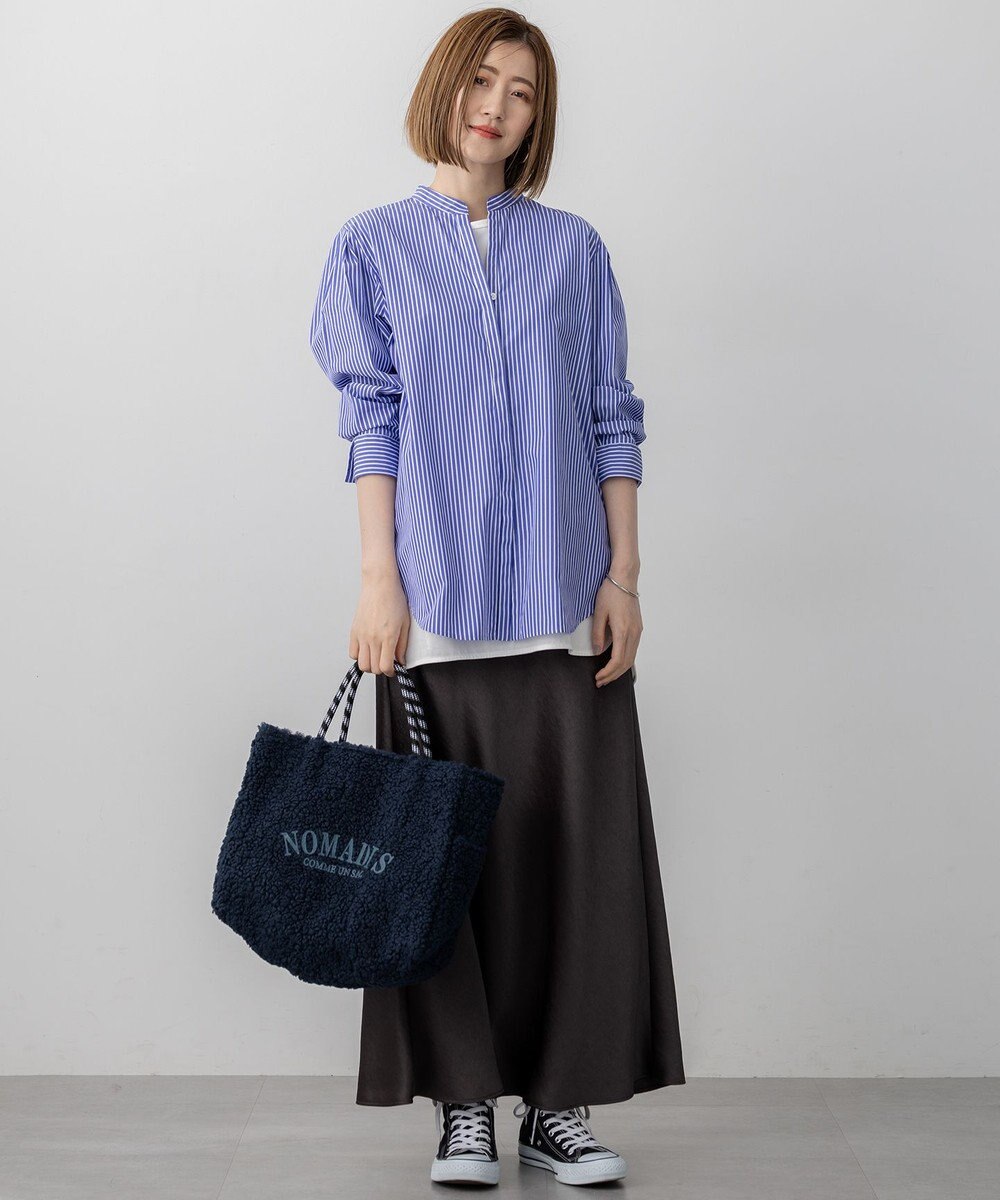 23区 L 【滝沢眞規子さん着用/mi-molletコラボ/洗える】CANCLINI デザイン シャツ 