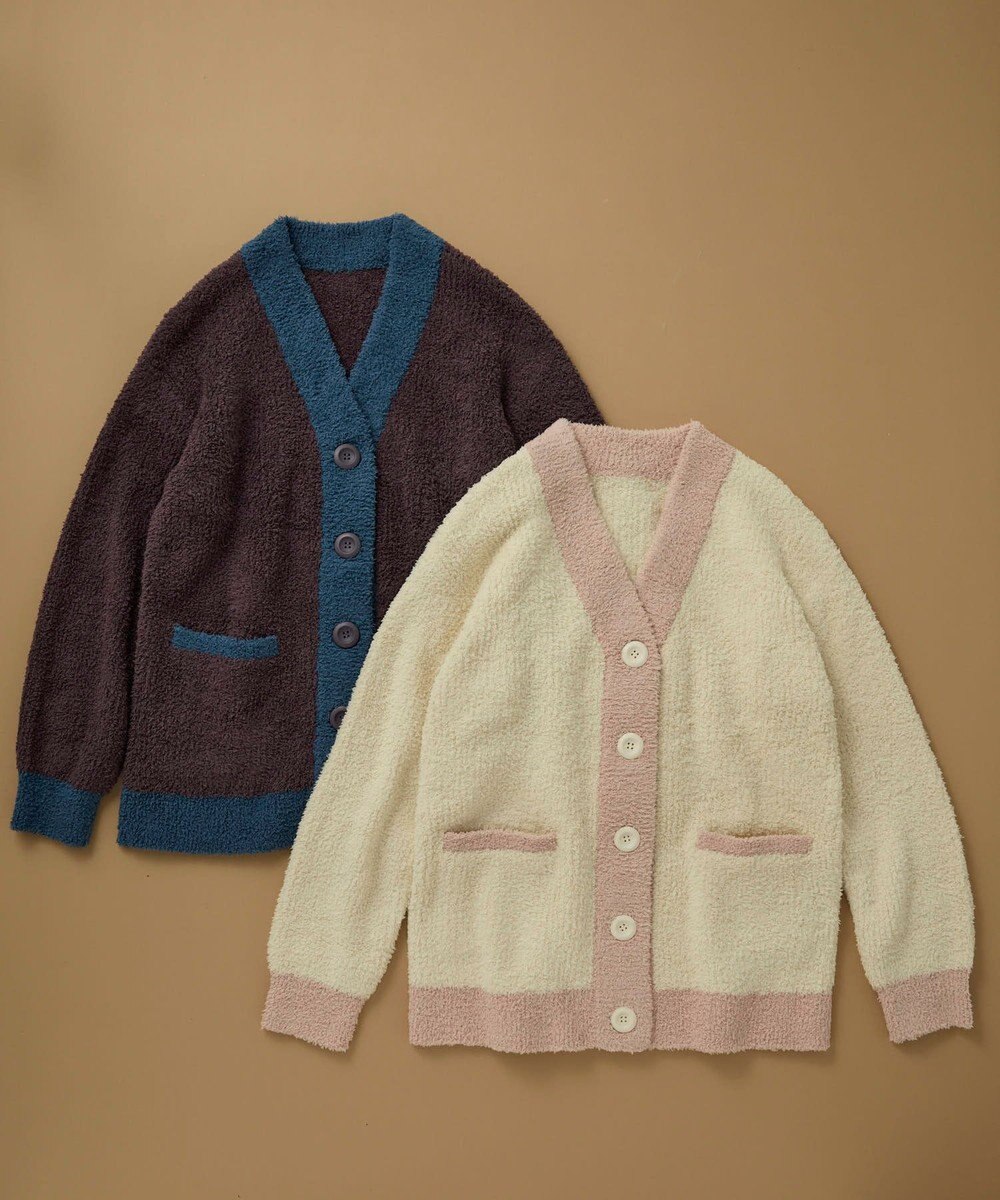 une nana cool カラーブロッキング　カーディガン 