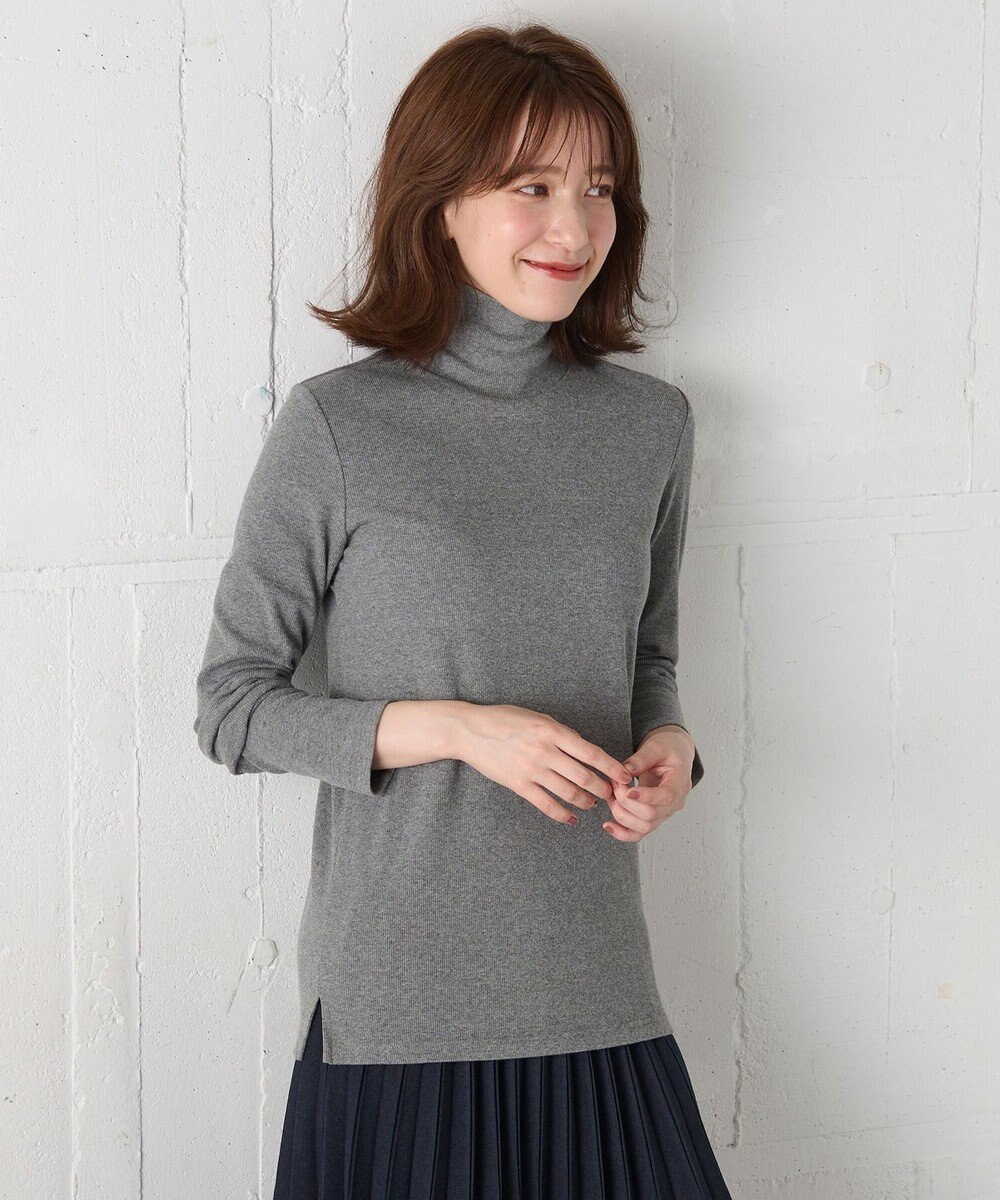 ANY 【洗濯機可】ソフトタッチリブタートルネック 