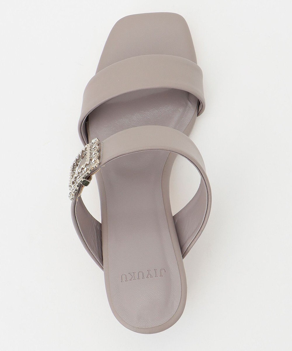 自由区 ビジューバックルサンダル 