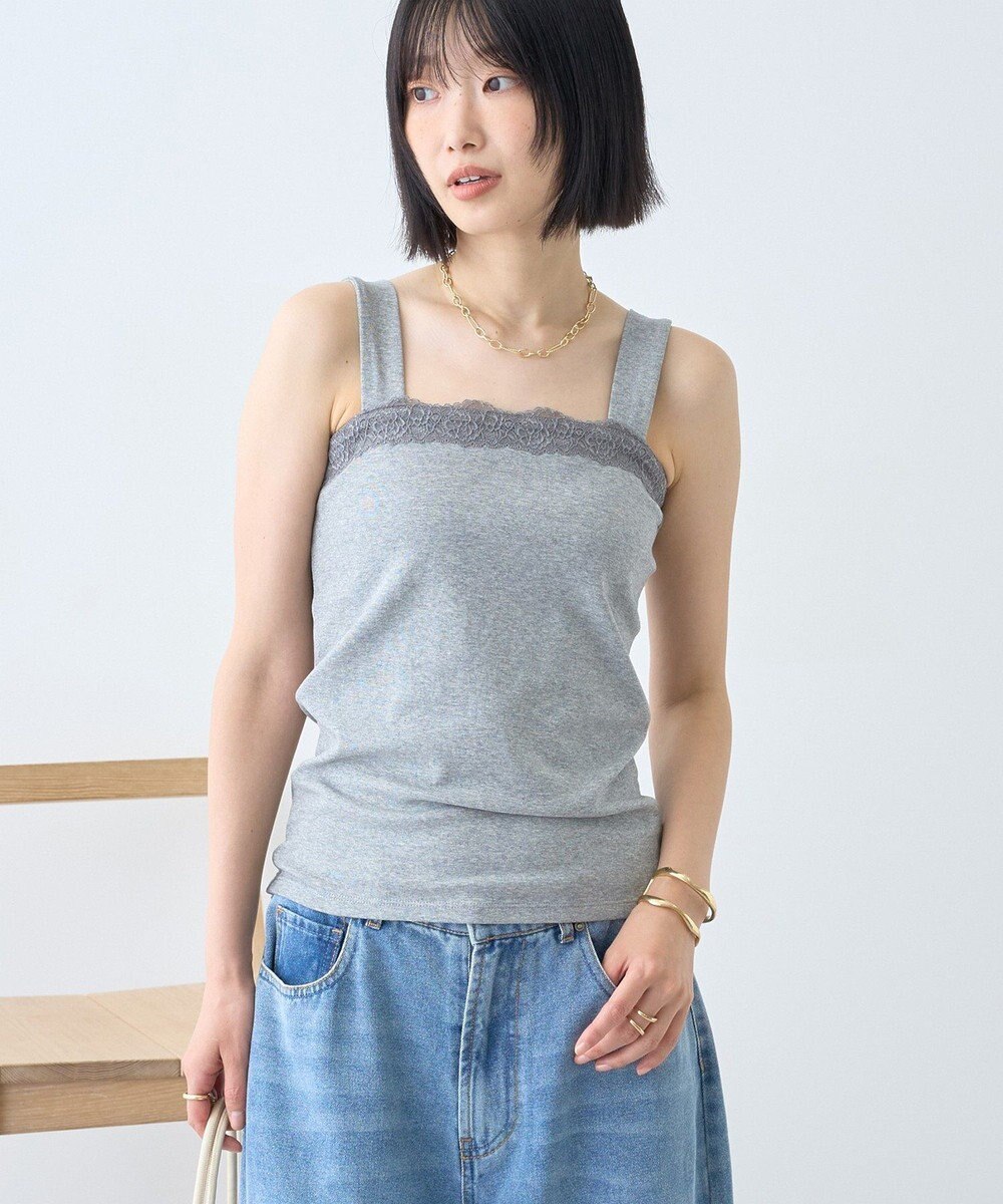 AMERICAN HOLIC レーススクエアネックタンクトップ 