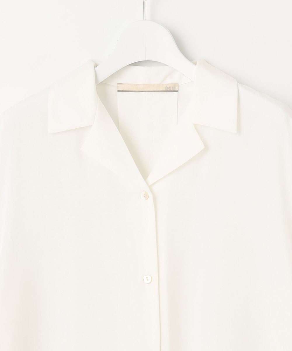 自由区 L 【洗える】ピンタックスリーブ ブラウス 