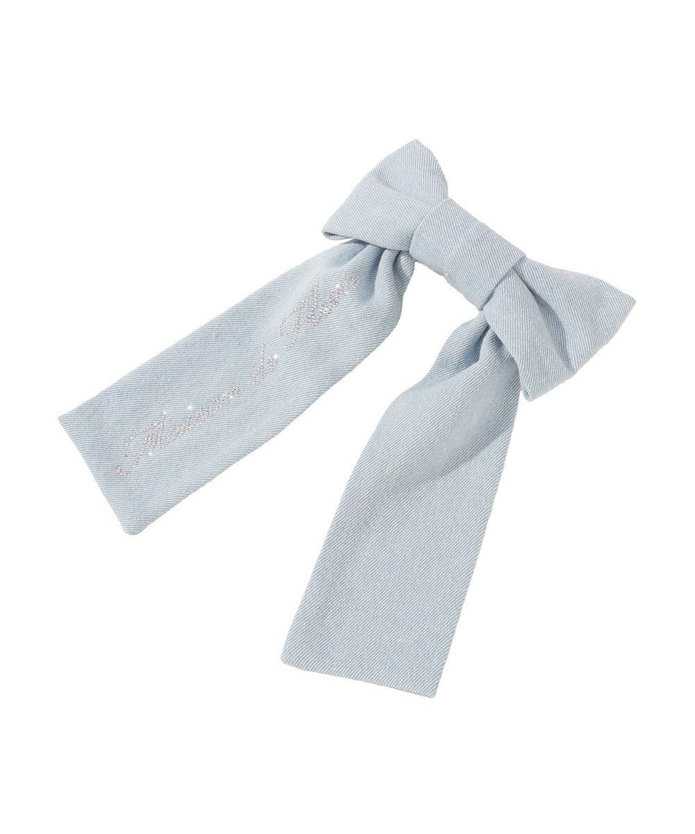 Maison de FLEUR ブルーマニアデニムリボンバレッタ 