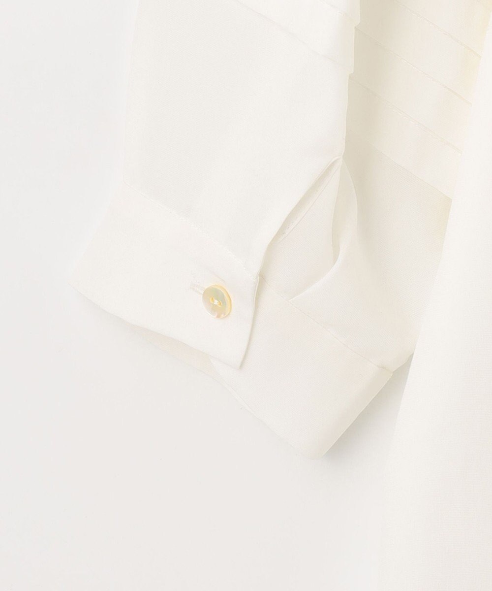 自由区 L 【洗える】ピンタックスリーブ ブラウス 