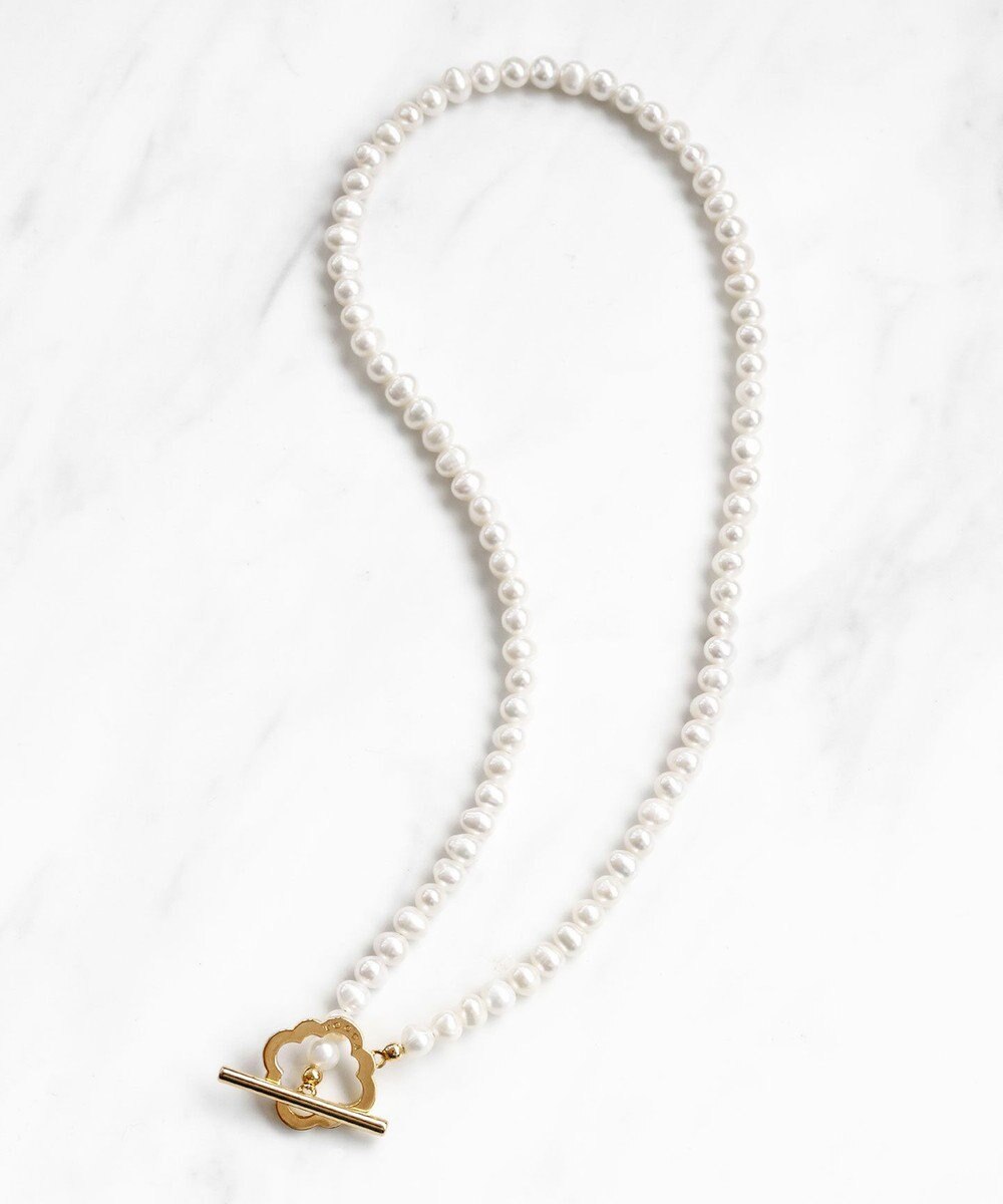 TOCCA OPEN CLOVER PEARL NECKLACE 淡水パール 2WAYネックレス 