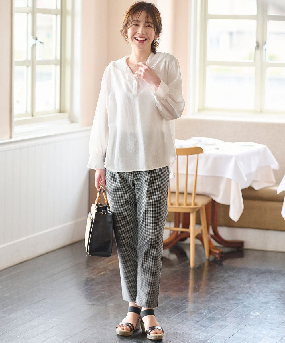 ANY SIS 【洗える】さらさらストレッチ テーパード パンツ 