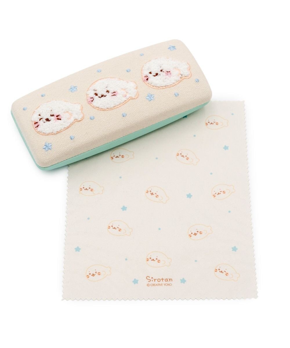 Mother garden しろたん クロス付 サガラ刺繍 眼鏡ケース 《しろたん》 単品 