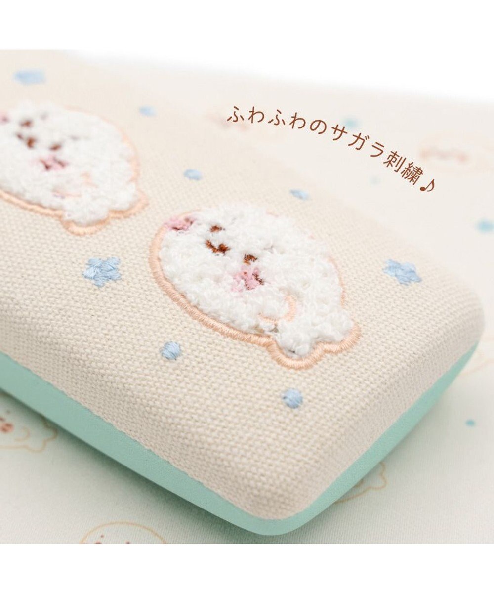 Mother garden しろたん クロス付 サガラ刺繍 眼鏡ケース 《しろたん》 単品 