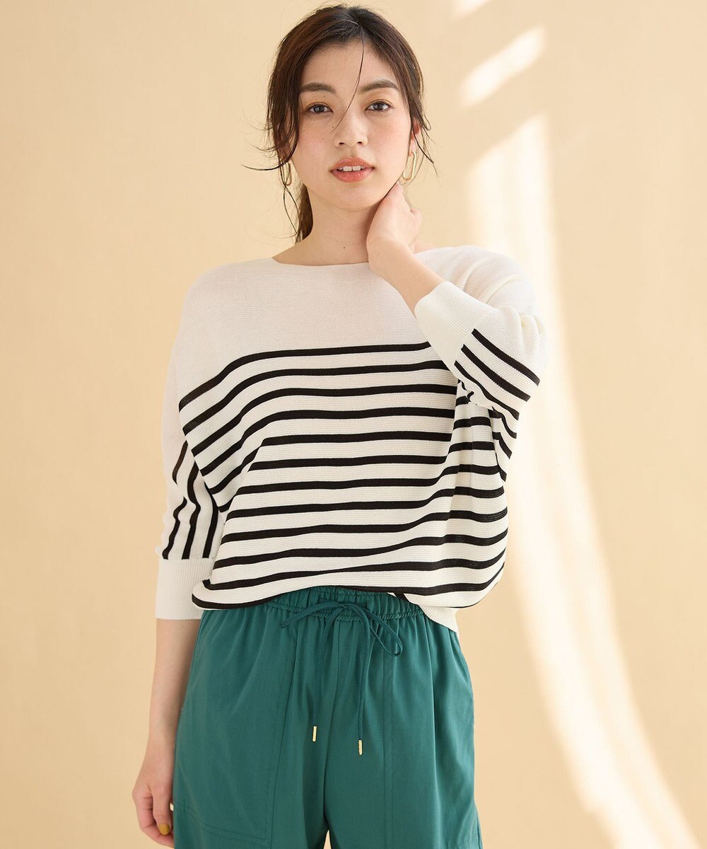 ANY L 【洗濯機可/アンチピリング/UVケア】アクリルガーターニット 