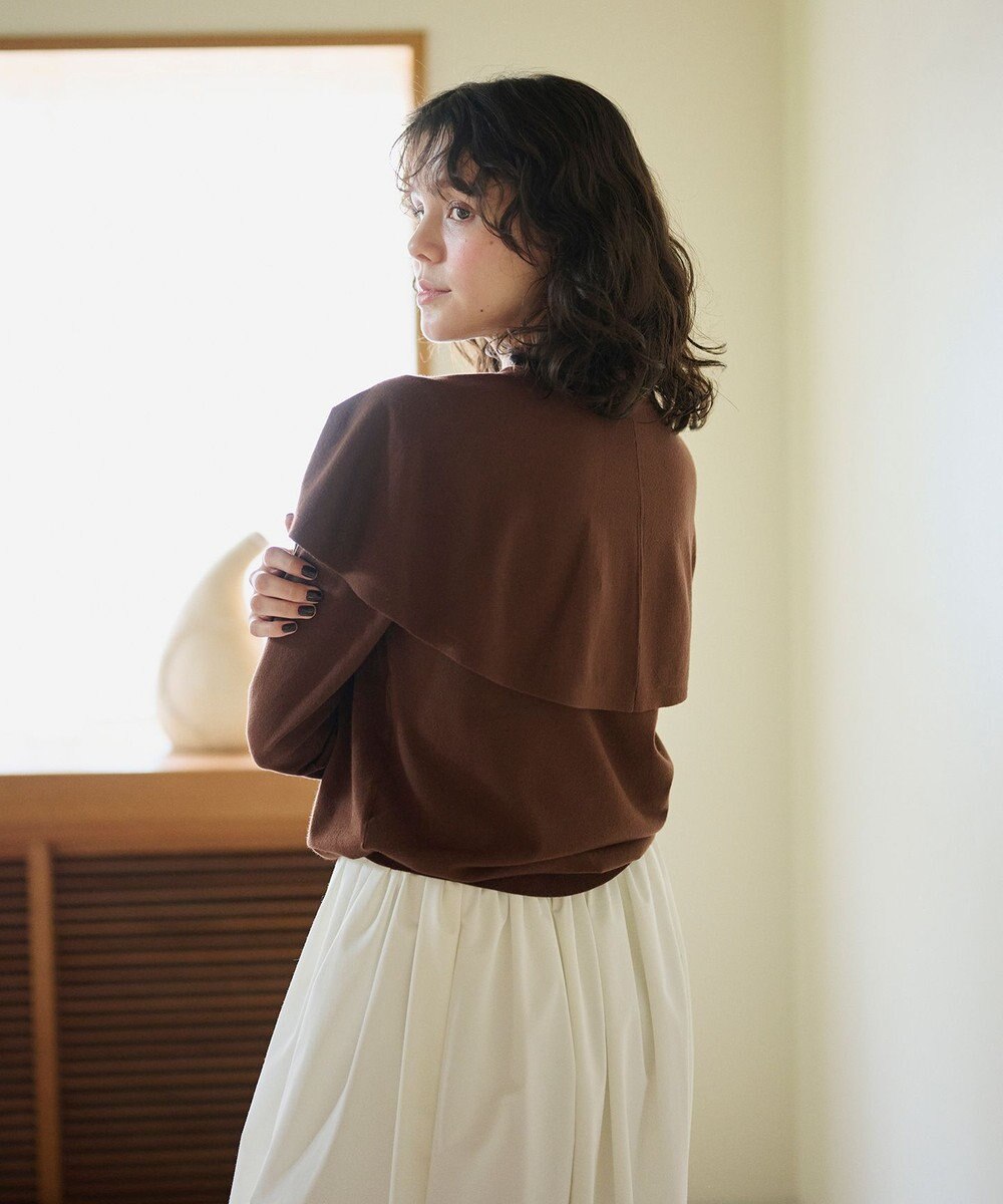 #Newans 【洗える】ケープカラープルオーバー 