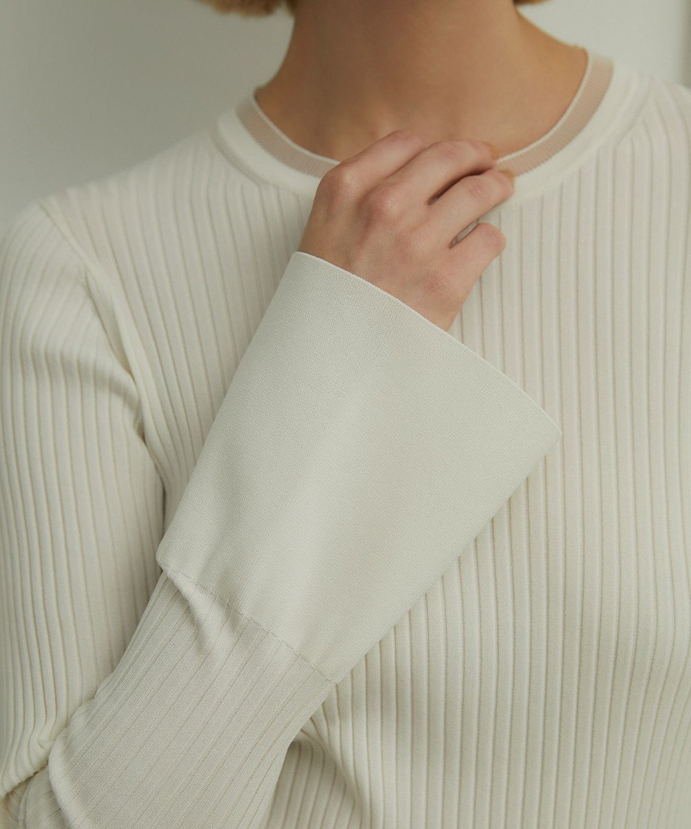 BEIGE， HANNA / リブニットトップス 