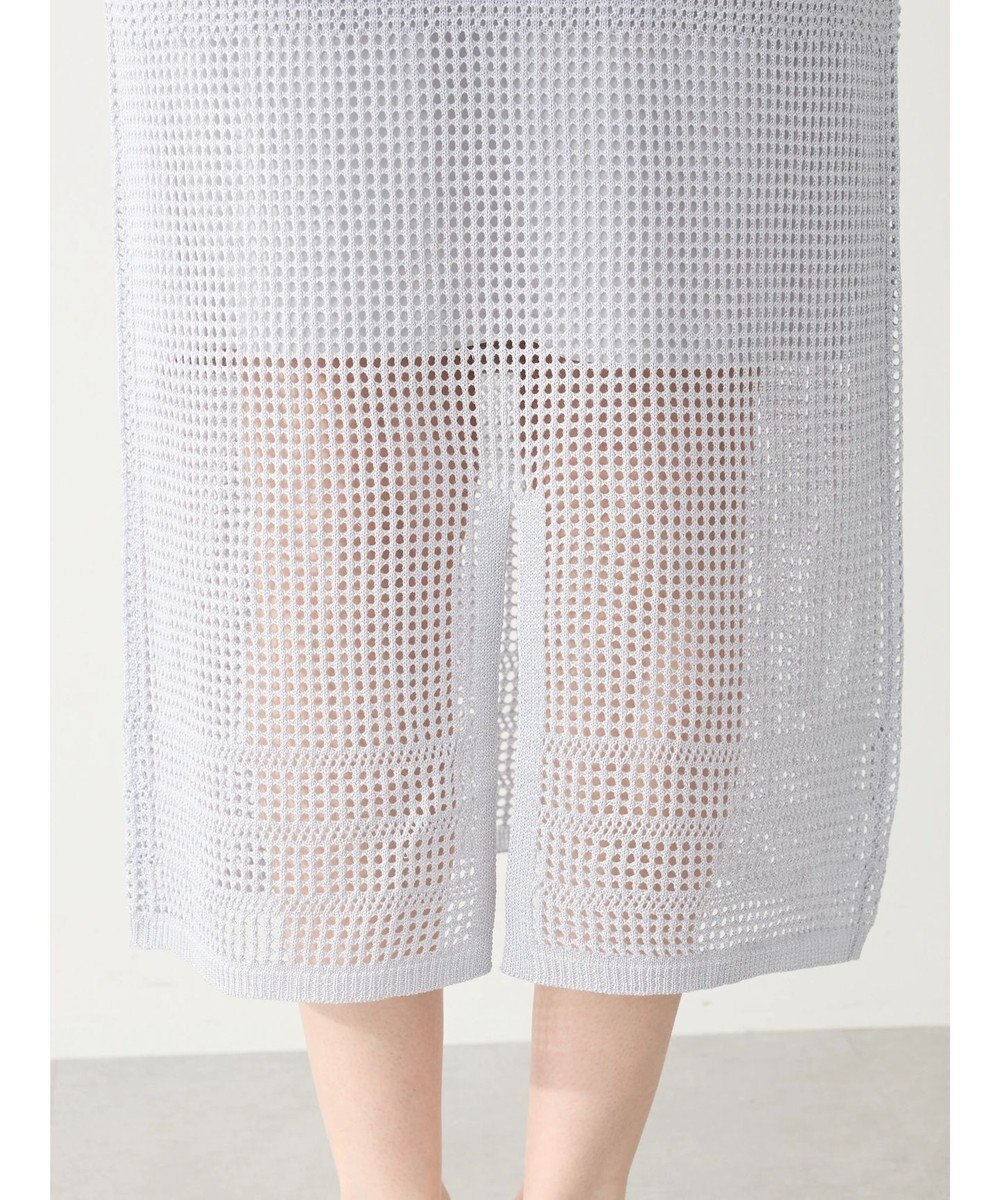 Green Parks ２ｗａｙ　メッシュ編みニットＩラインスカート（ペチ付き） 