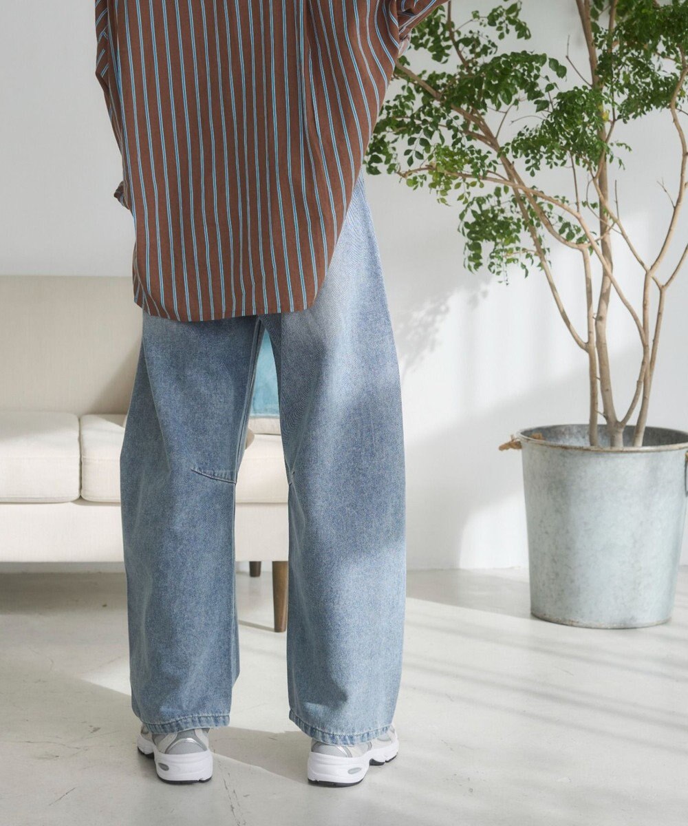 WEGO 【ANGIE VINTAGE】バレルレッグデニムパンツ 