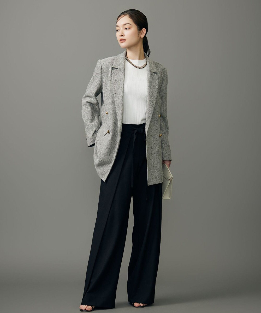 自由区 L 【SHIHOさん着用】フロントディテールラップワイド パンツ 