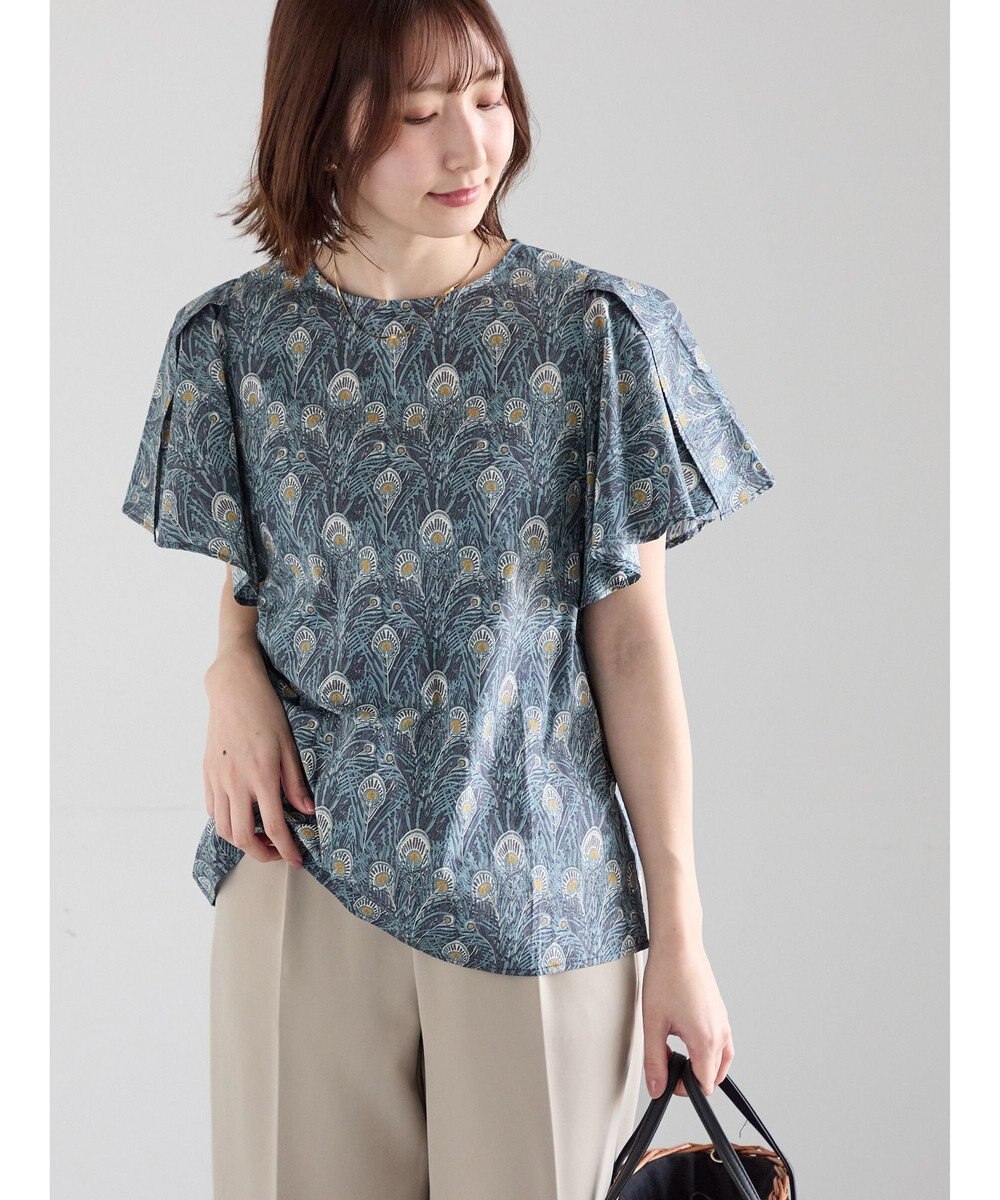 Te chichi 【LIBERTY FABRICS】フレアスリーブブラウス 