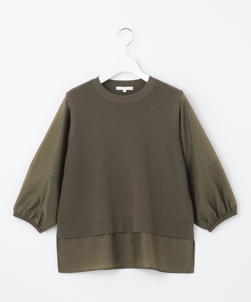 自由区 ハイツイストコットンアセテートプルオーバー ニット 