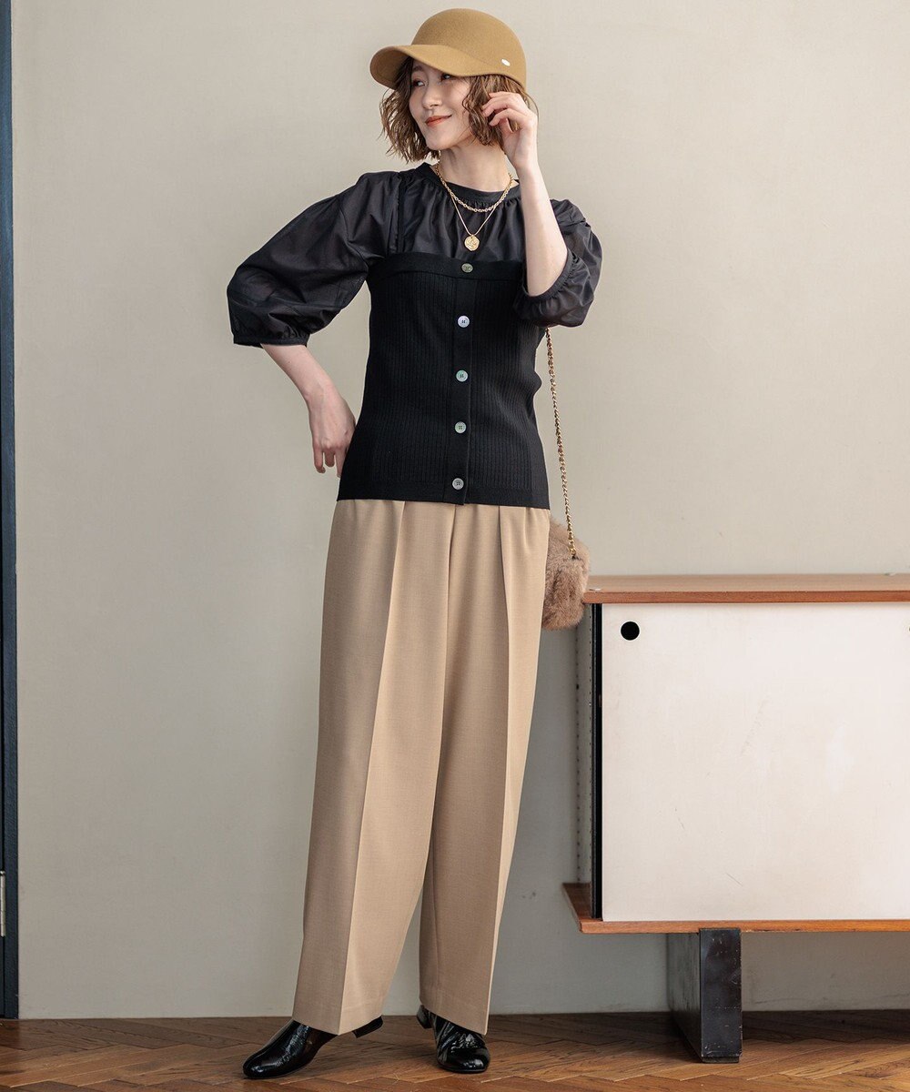 23区 【CLASSY.11月号掲載/洗える】ドライ2WAYストレッチ ワイドパンツ 