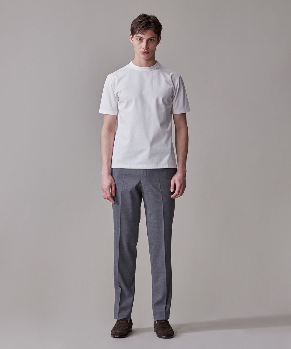 J.PRESS MEN シルクのような光沢感の上品Tシャツ【UVカット / 接触冷感 / 吸水速乾】【J.PRESS PREMIUM JERSEY】ポンチクルーネック Tシャツ 