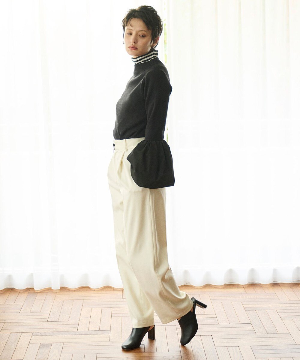 #Newans 【洗える】コンビネーションベルスリーブニット 