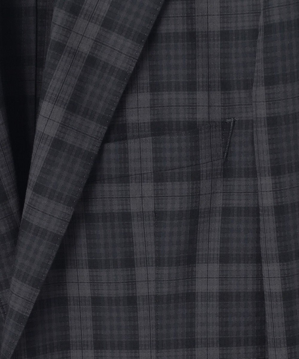 GOTAIRIKU 清涼サッカー素材【通気性/軽量】空羽サッカー マドラスチェック シャツジャケット 