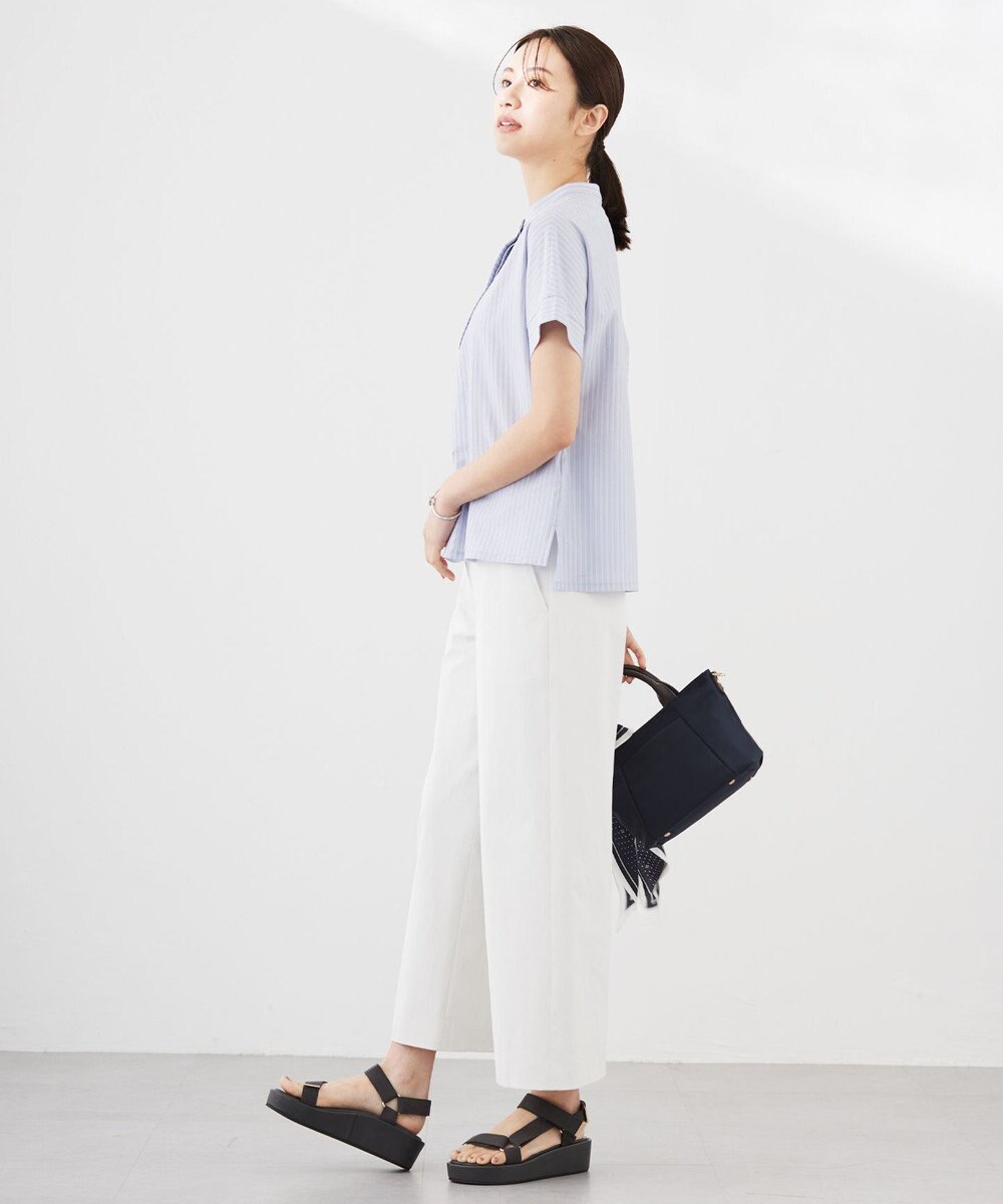 J.PRESS LADIES L ストライプジャージー ドルマンスリーブ カットソー 