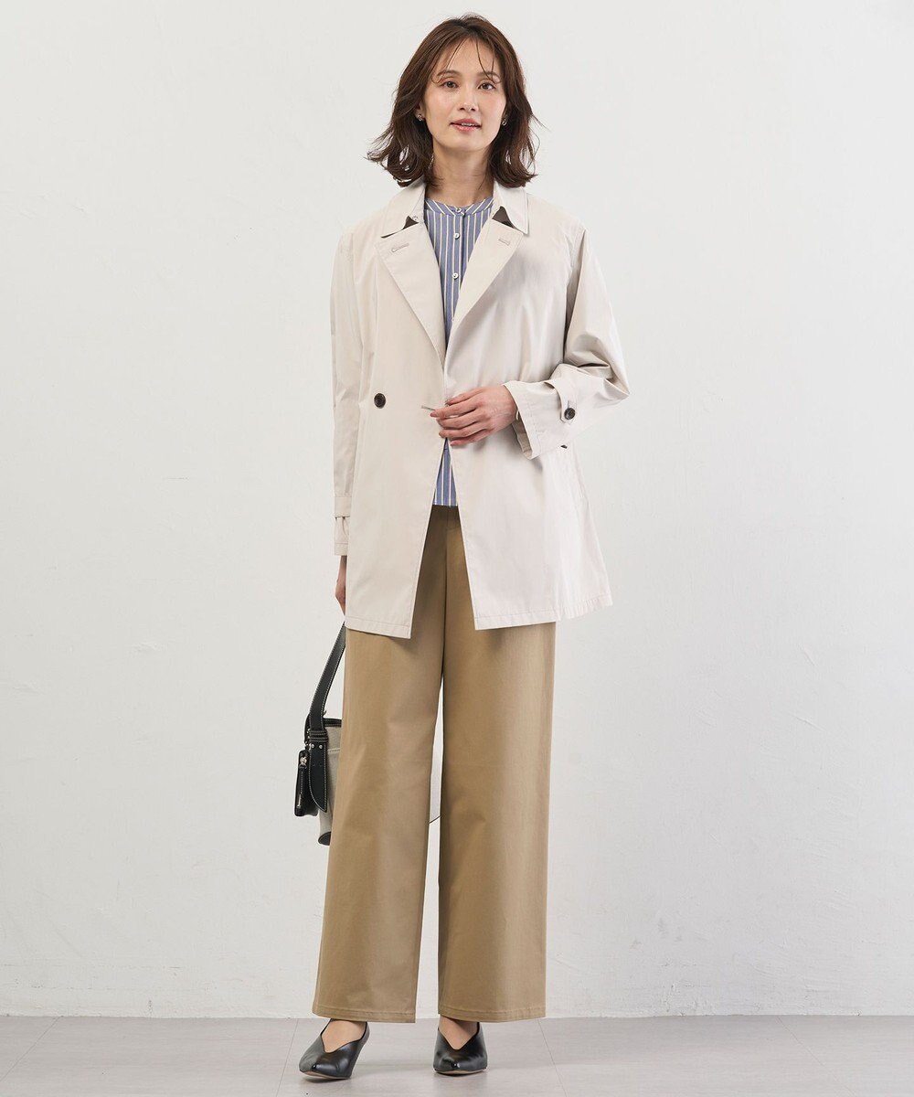 J.PRESS LADIES S チノストレッチ ワイドパンツ 