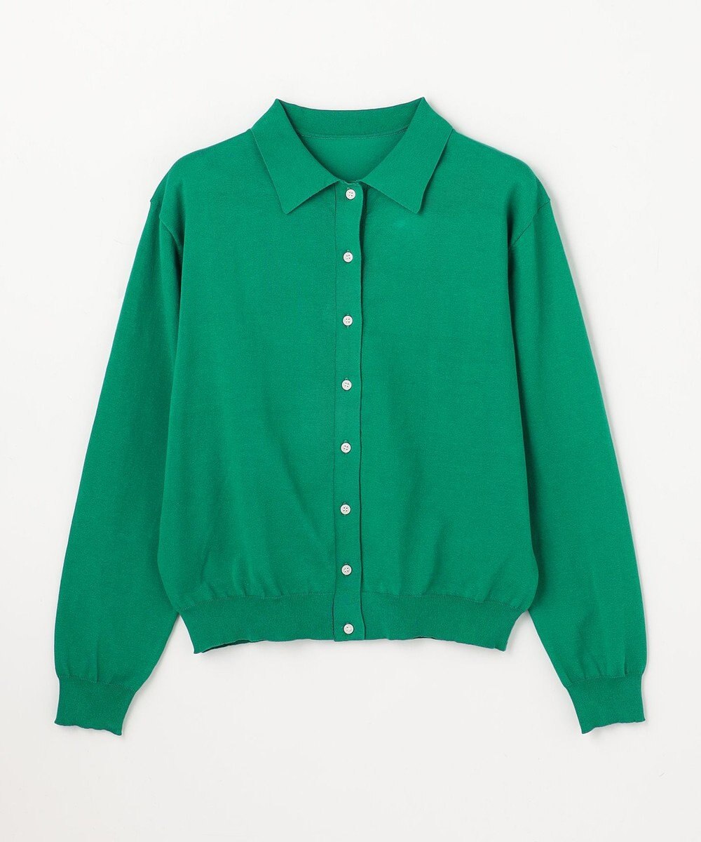 ANY L コットンブレンドポロカーデ 