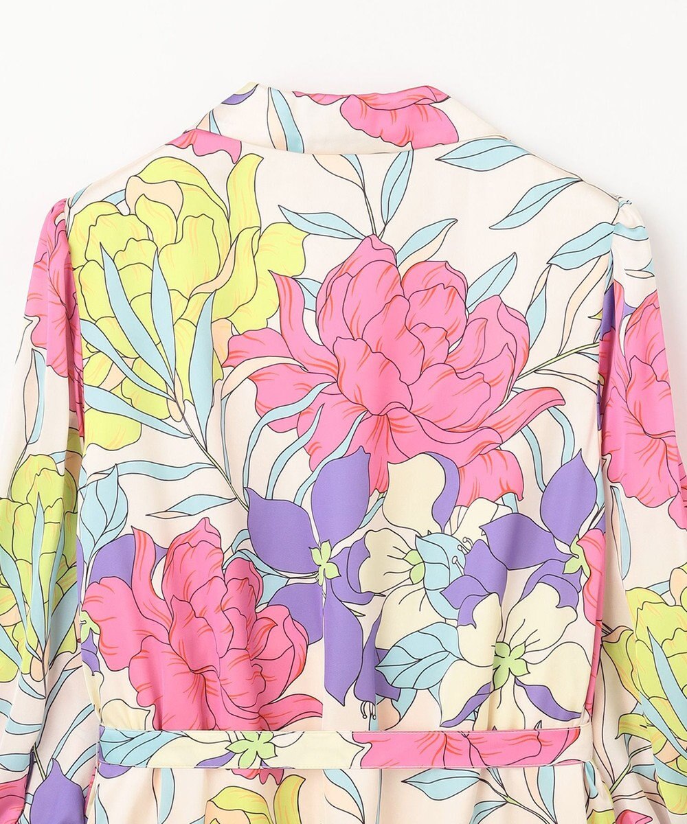 GRACE CONTINENTAL フラワープリントテーラーワンピース 