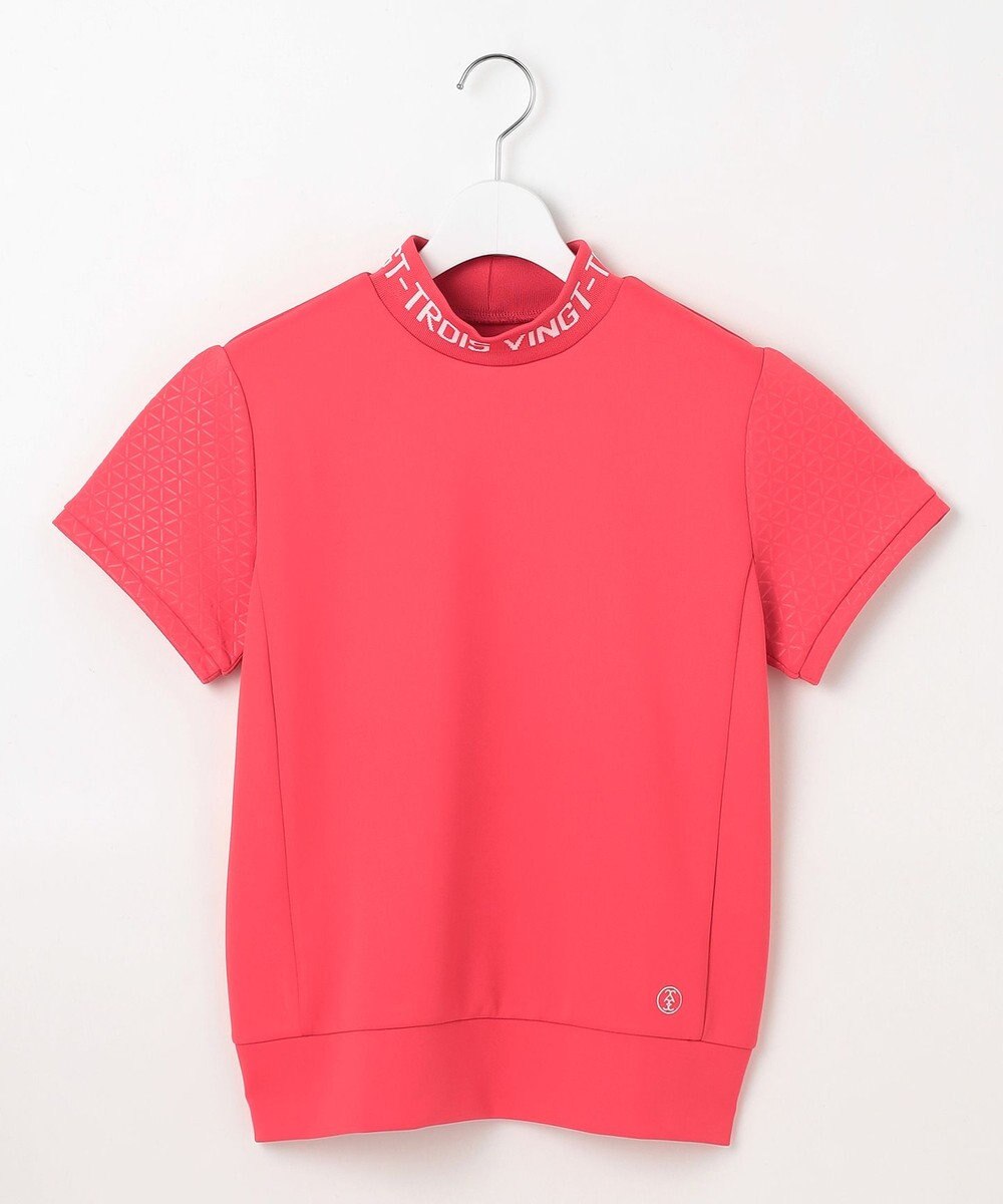 23区GOLF 【WOMEN】ライトダンボール ロゴリブモックネック 