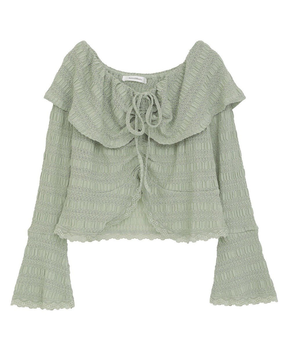 Green Parks シャーリングオフショルプルオーバー 