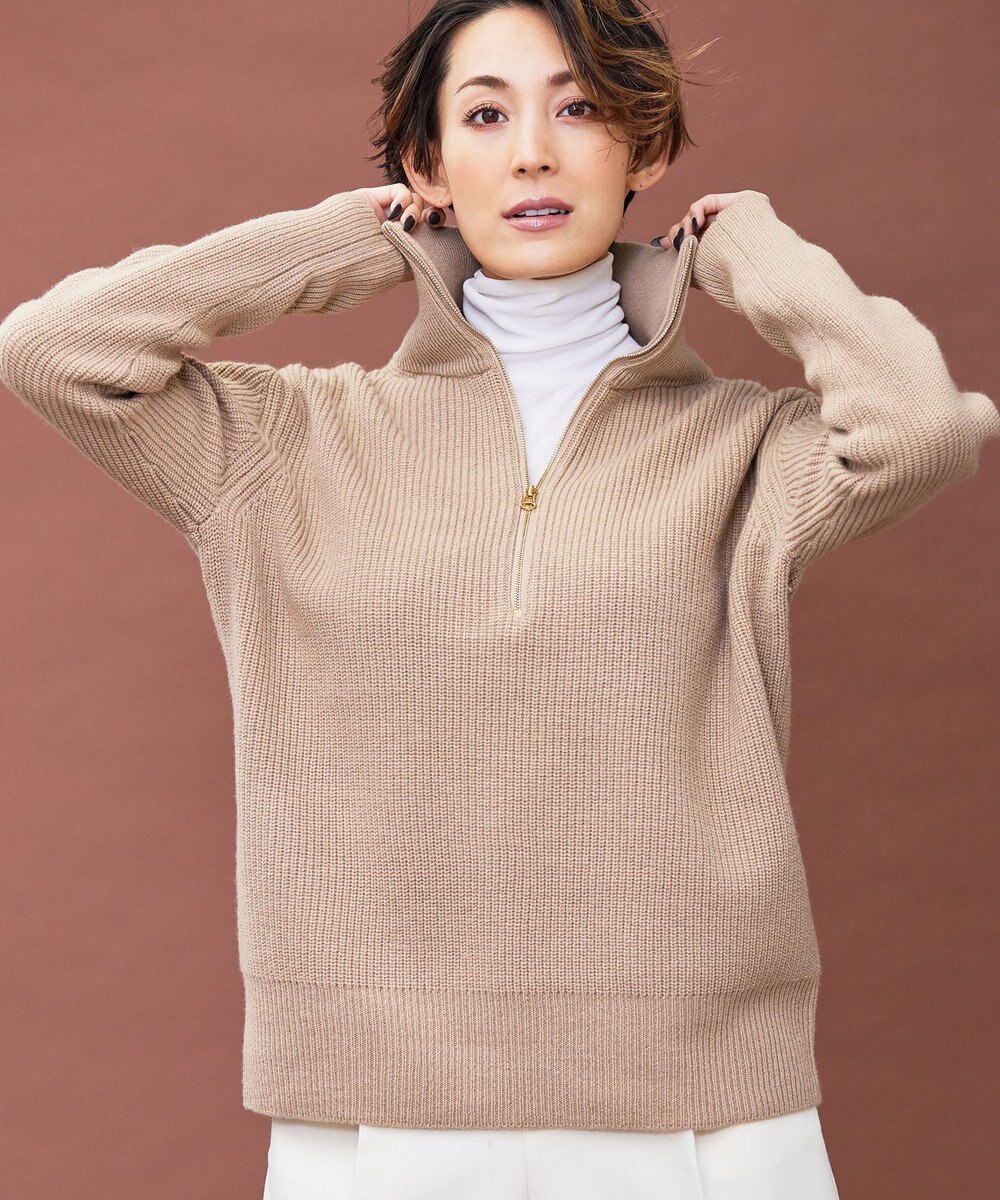 BEIGE ベイジ ハーフジップ ニット 最終セール トップス ニット