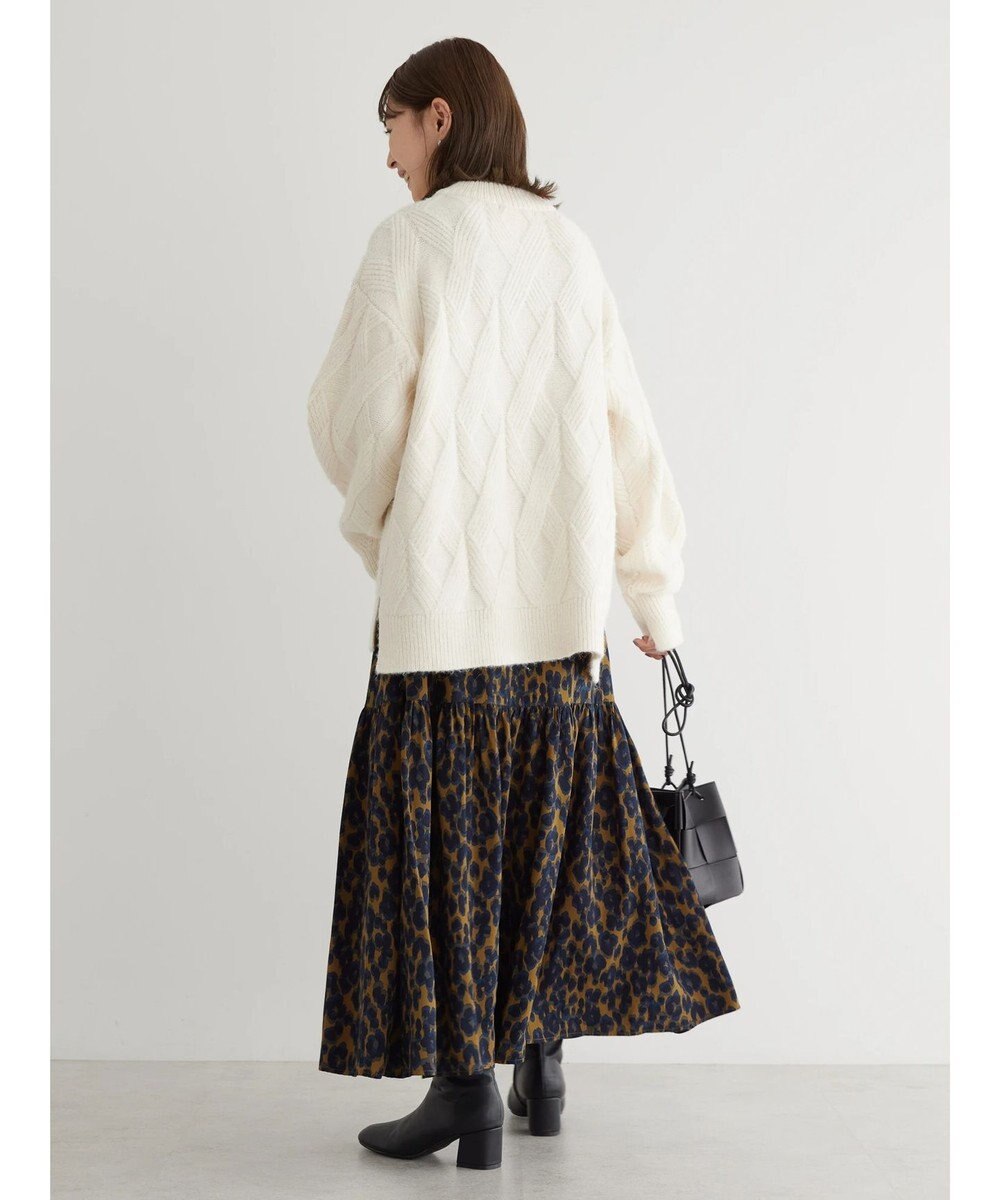 AMERICAN HOLIC Ｍｉｘヤーンモックネックケーブルニットプルオーバー 