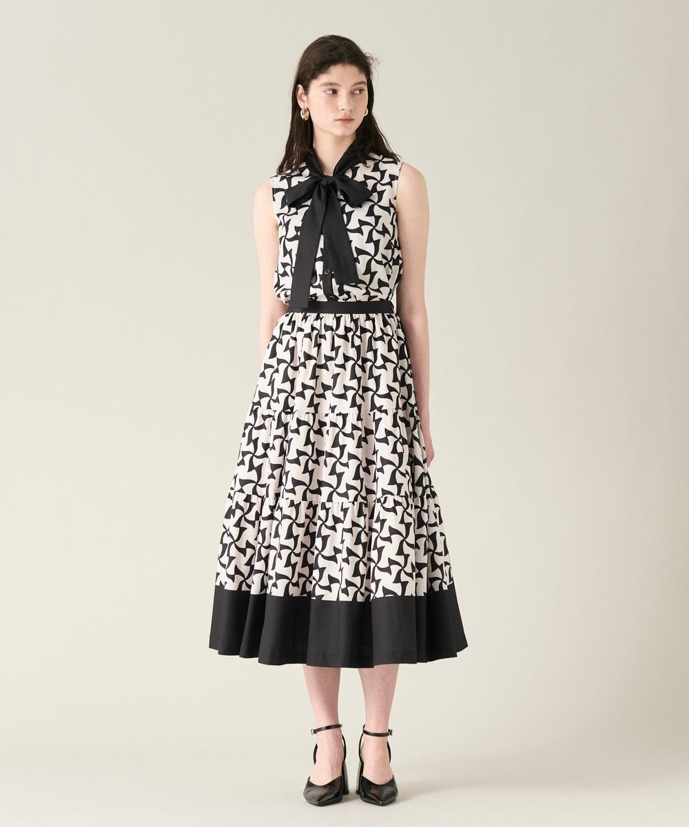 GRACE CONTINENTAL リボンプリントスカート 