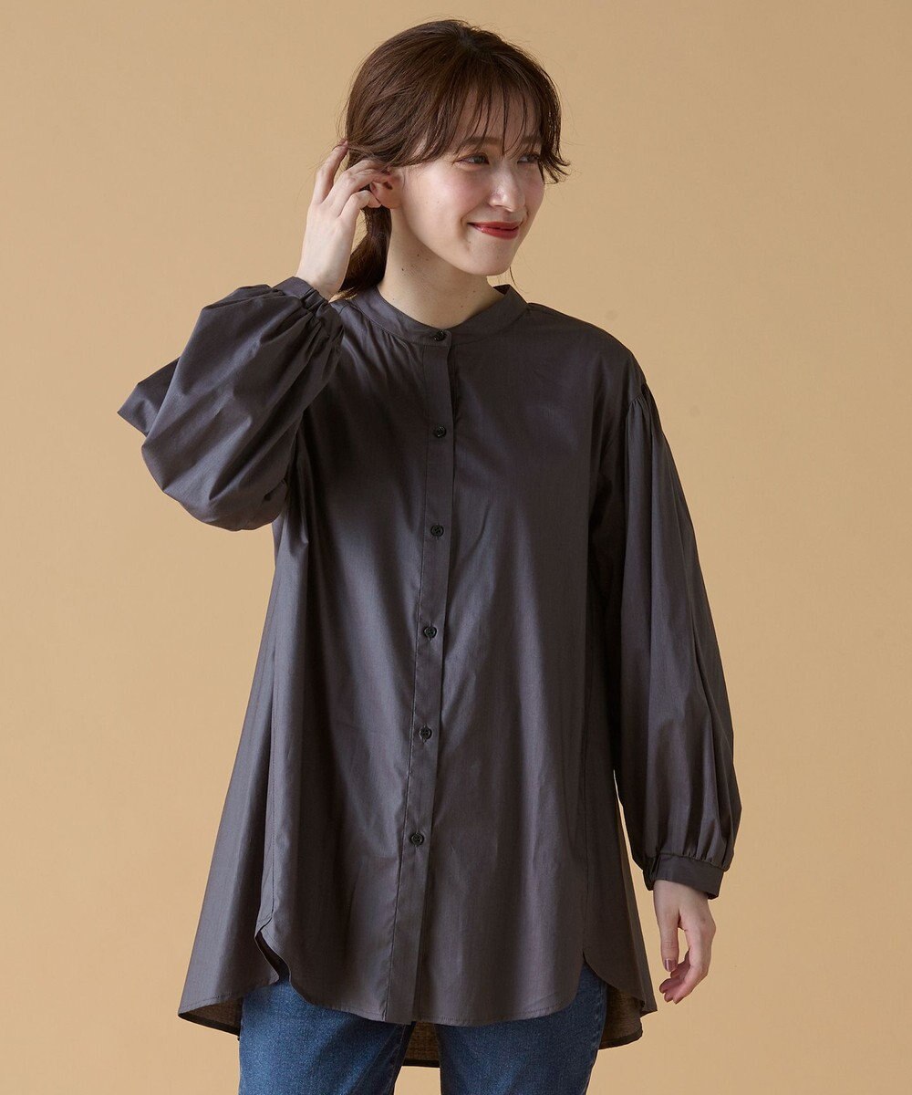シルキーソフトスタンドカラーシャツ / any FAM | ファッション通販 ...