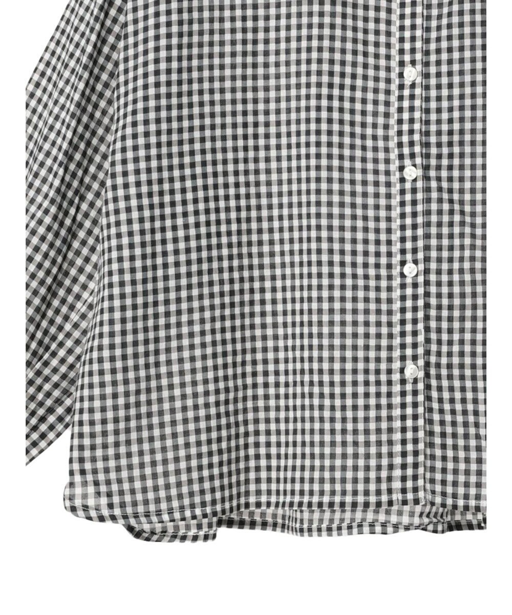 earth music&ecology コットンボイルギャザーシャツ 