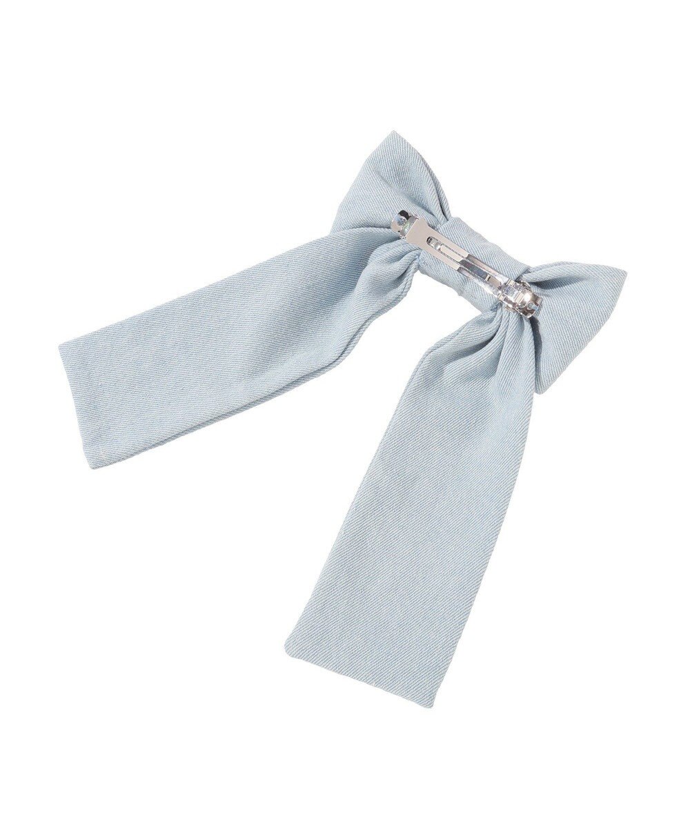 Maison de FLEUR ブルーマニアデニムリボンバレッタ 