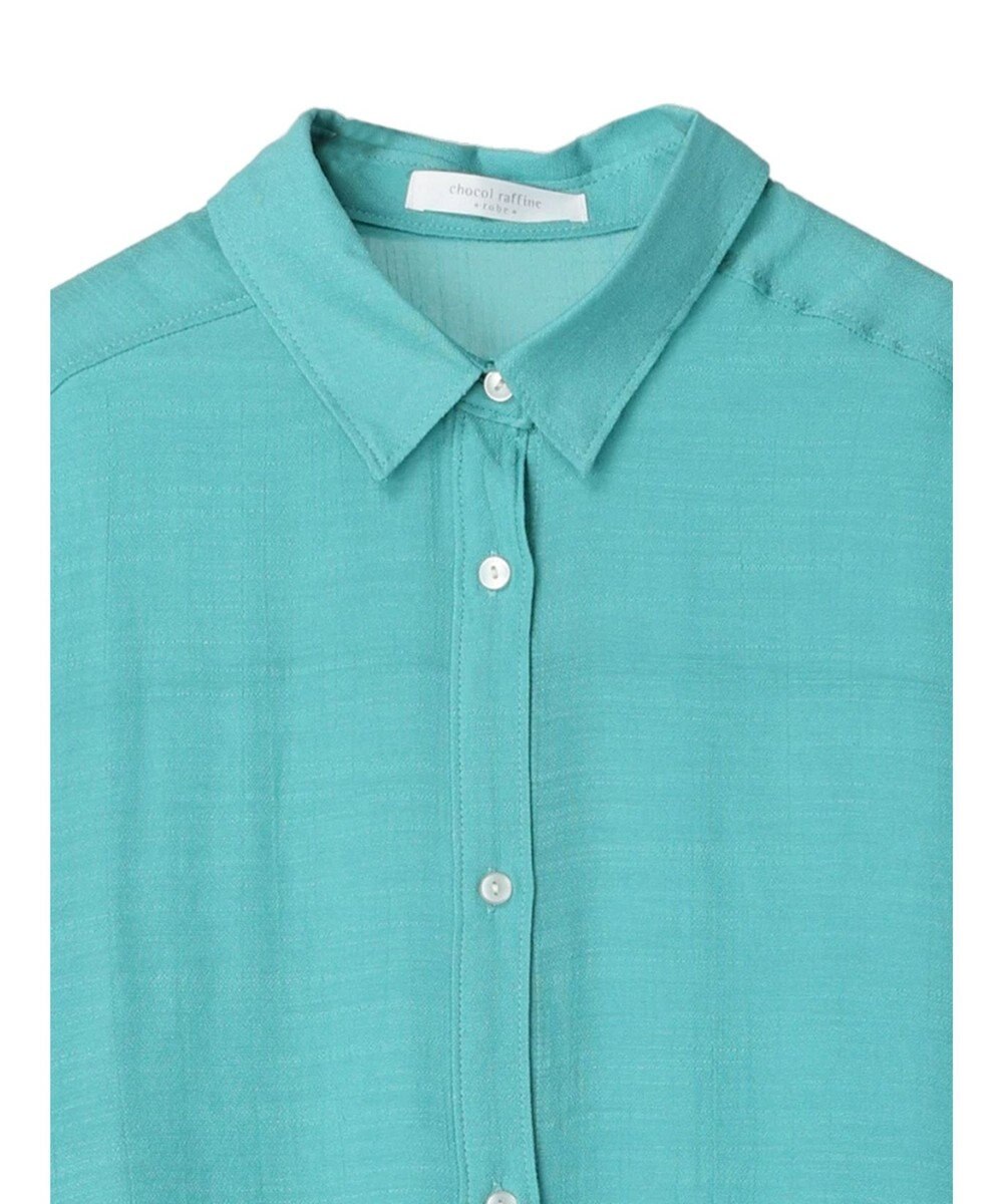 Green Parks ジャガードシアーシャツ 