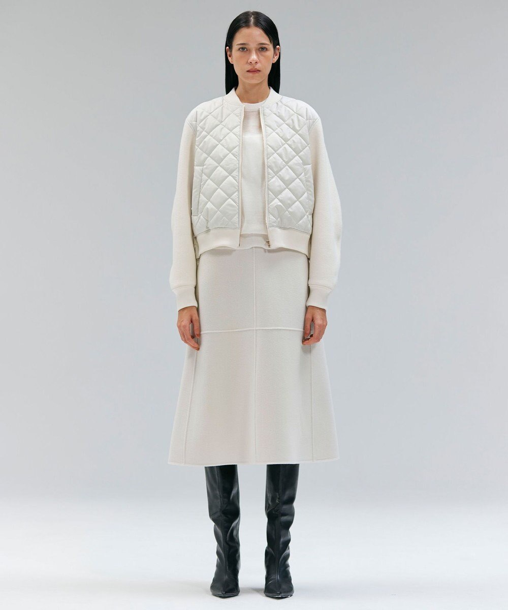 BEIGE， 【GISELe 10月号掲載】DOVER / 異素材ウールキルティングブルゾン 