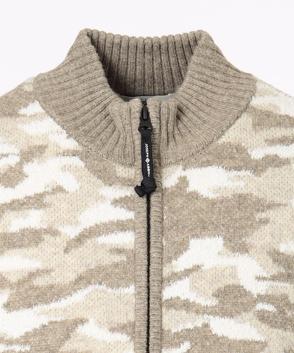 JOSEPH ABBOUD MOUNTAIN 【UNISEX】ラムウール×モールカモフラ フルZIPニット 