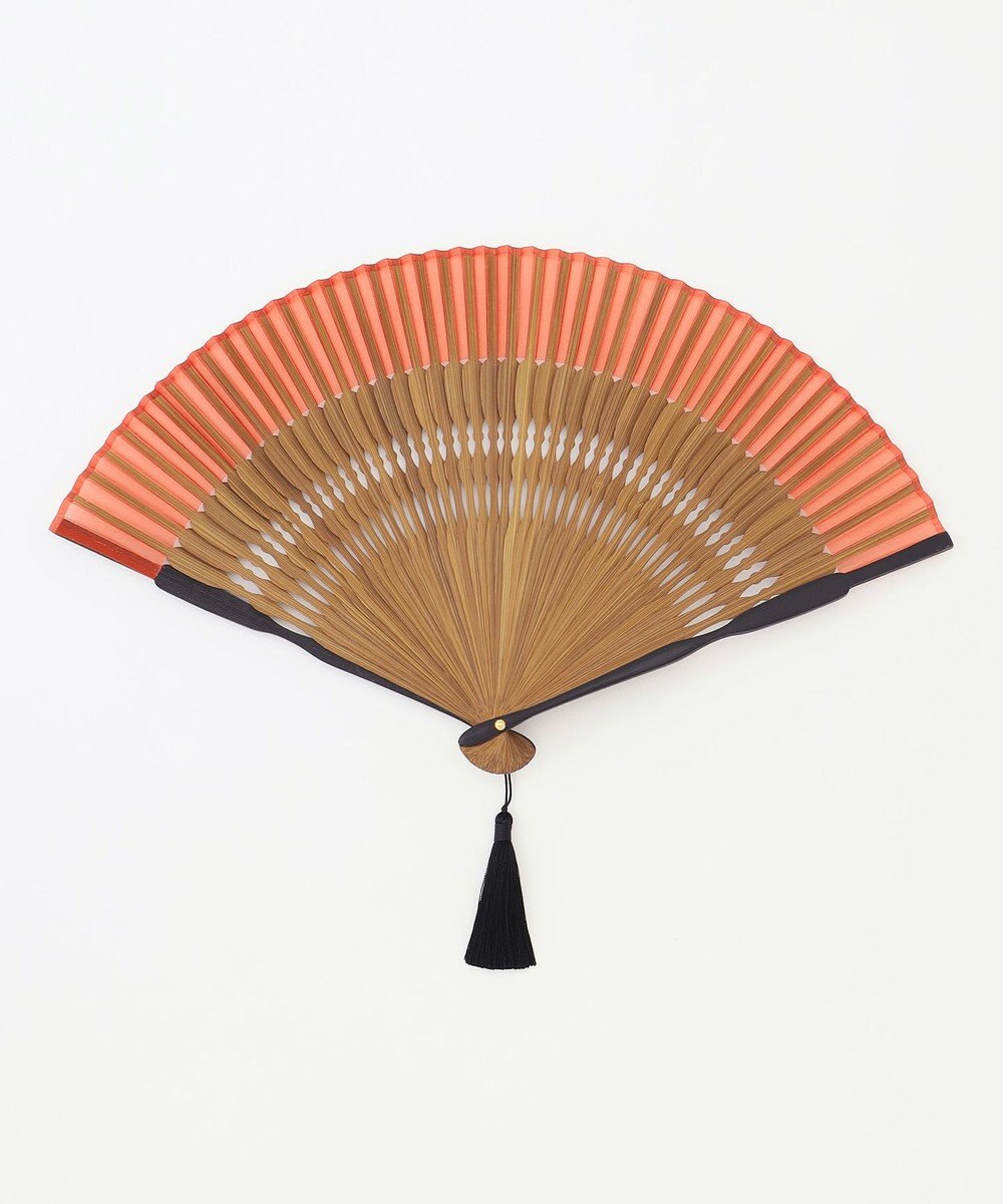 自由区 カラーブロック 扇子 