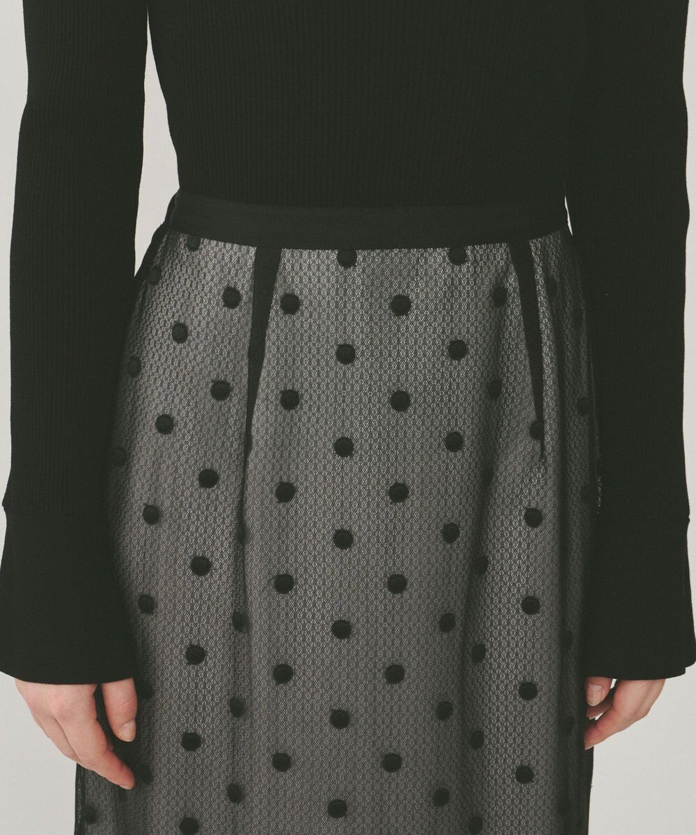 GRACE CONTINENTAL ドットチュールタイトスカート 