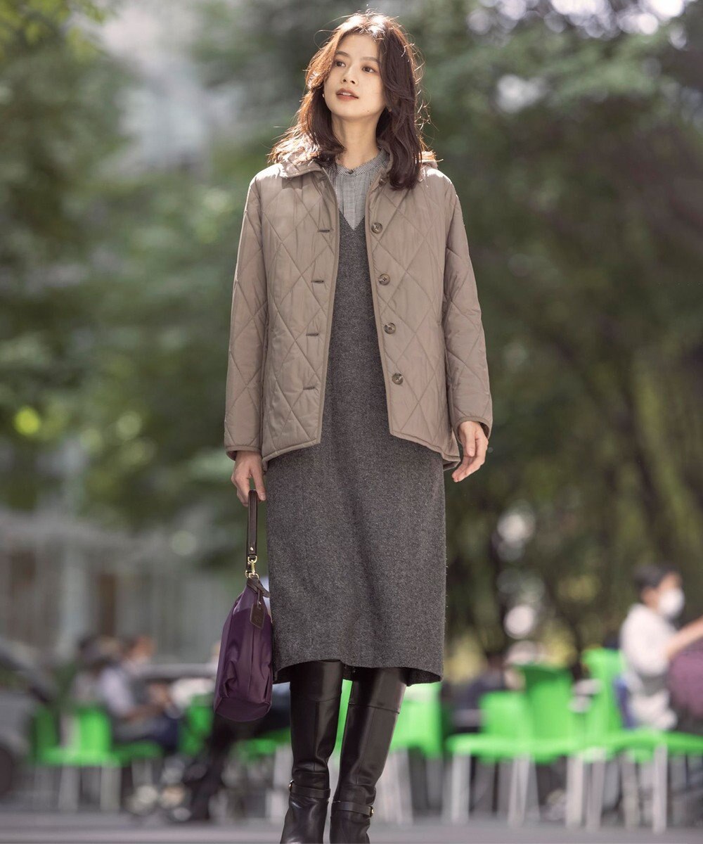 J.PRESS LADIES S 【抗菌防臭】コンパクトタフタプレミアム撥水 ショート アウター 