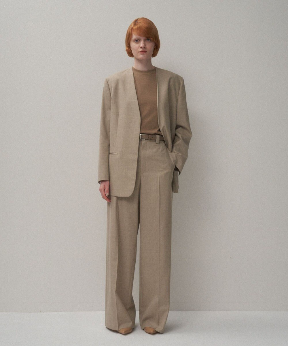 ATON WOOL SILK TWILL | カラーレスジャケット 