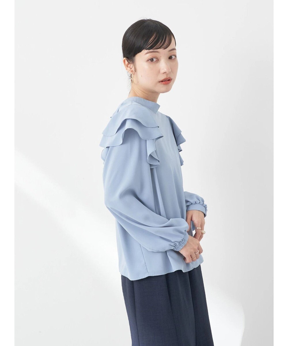 earth music&ecology フリルスリーブブラウス 