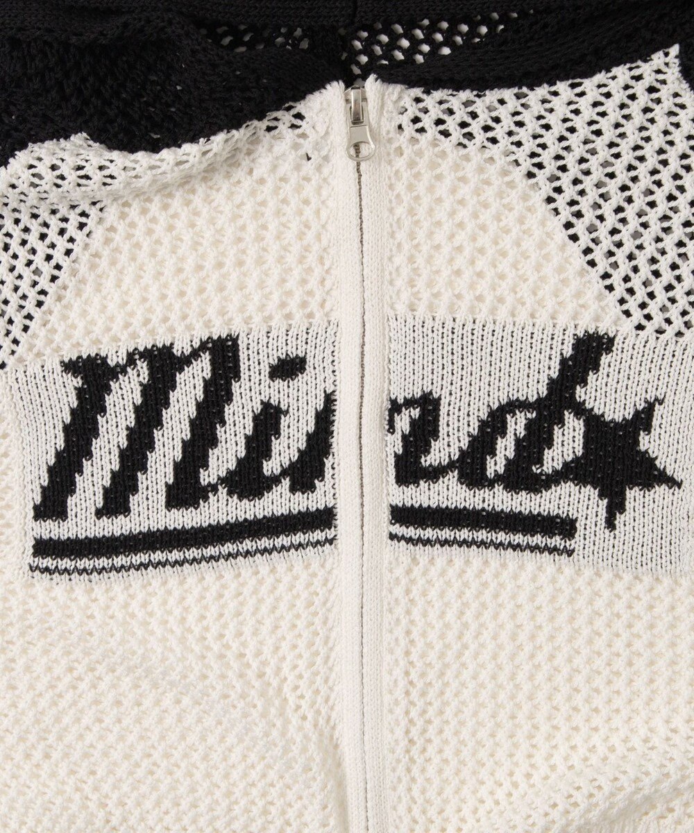 WEGO メッシュラグランニットパーカー 