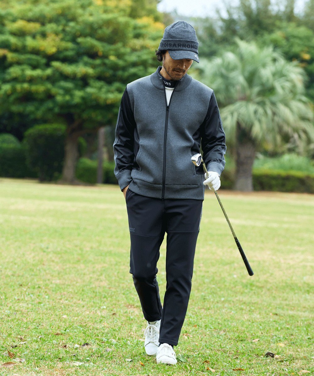23区GOLF 【MEN/EC限定】【吸水速乾/UVケア】リブ襟 モックネックシャツ 