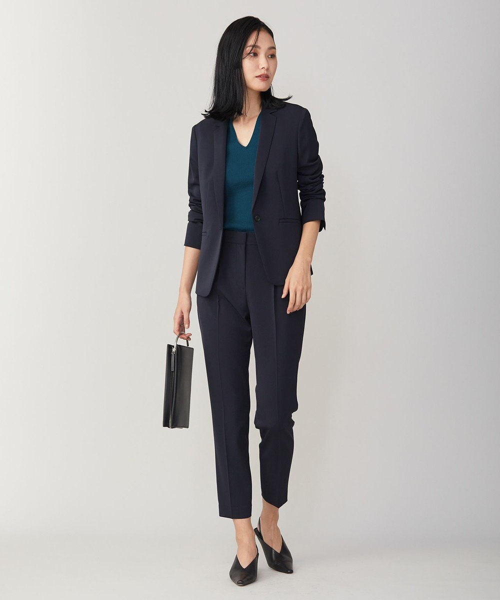 ICB 【洗える】エクストラファインメリノリブ Vネックニット 